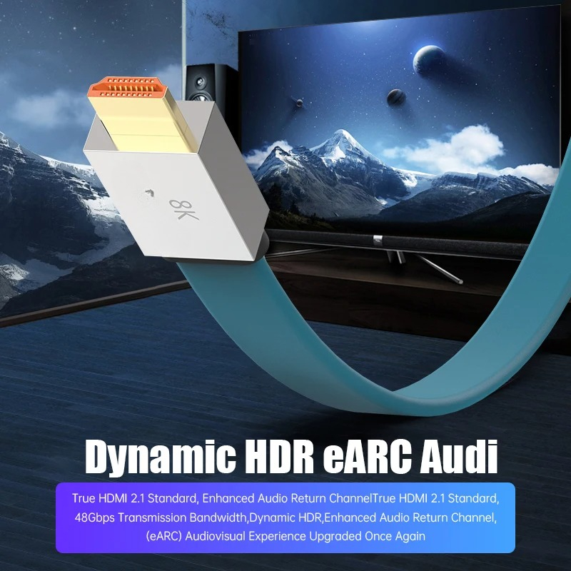 HDMI 2.1 Cable 48Gbps 8K@60Hz  - Hdmi 2.1 Cable 8K 60Hz 48Gbps Earc ulasan dan harga