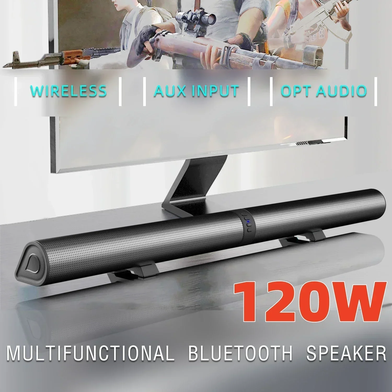 120W BS-56 TV Bluetooth Speake - Tv Soundbar Optical Bluetooth 120W ulasan dan harga