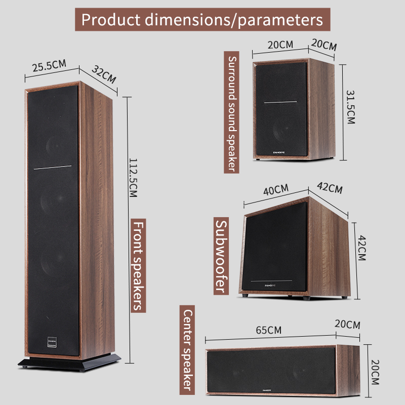 7.1 Tower Wooden Home Theater  - Home Theater System 7.1 Surround Sound ulasan dan harga