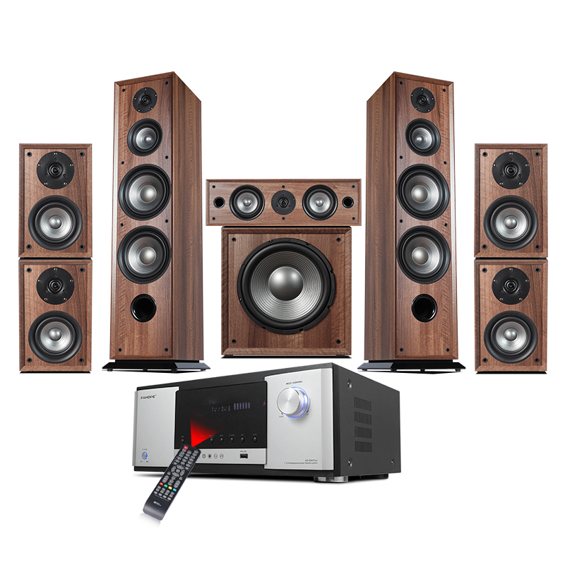 7.1 Tower Wooden Home Theater  - Home Theater System 7.1 Surround Sound ulasan dan harga