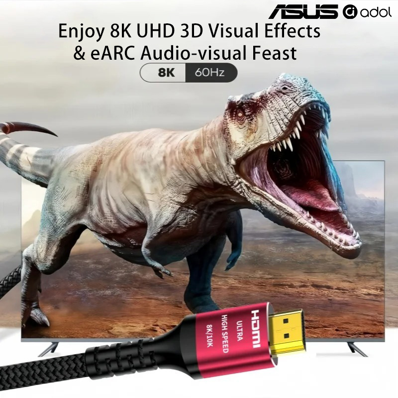 ASUS 8K 60Hz Ultra High Speed  - Hdmi 2.1 Cable 8K 60Hz 48Gbps Earc ulasan dan harga