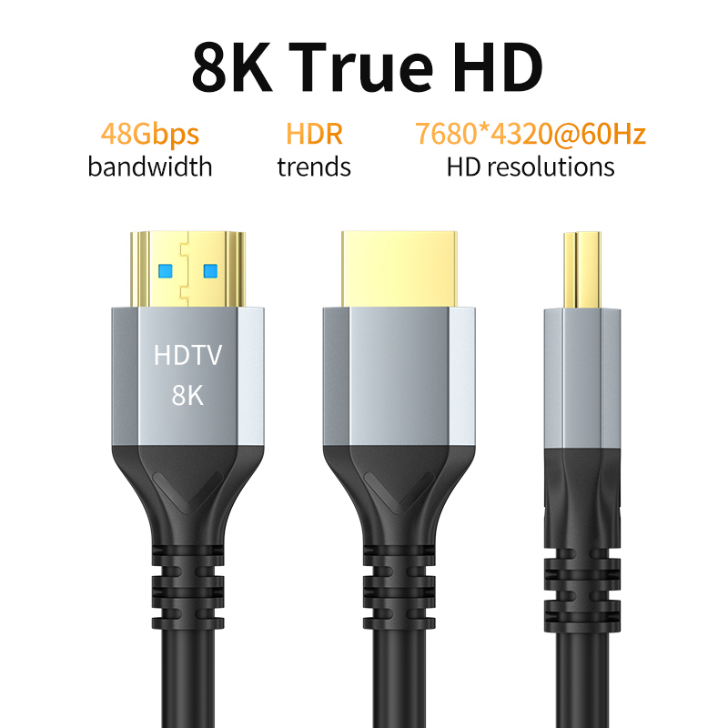 8K HDMI 2.1 Cable 4K@120Hz 8K@ - Hdmi 2.1 Cable 8K 60Hz 48Gbps Earc ulasan dan harga