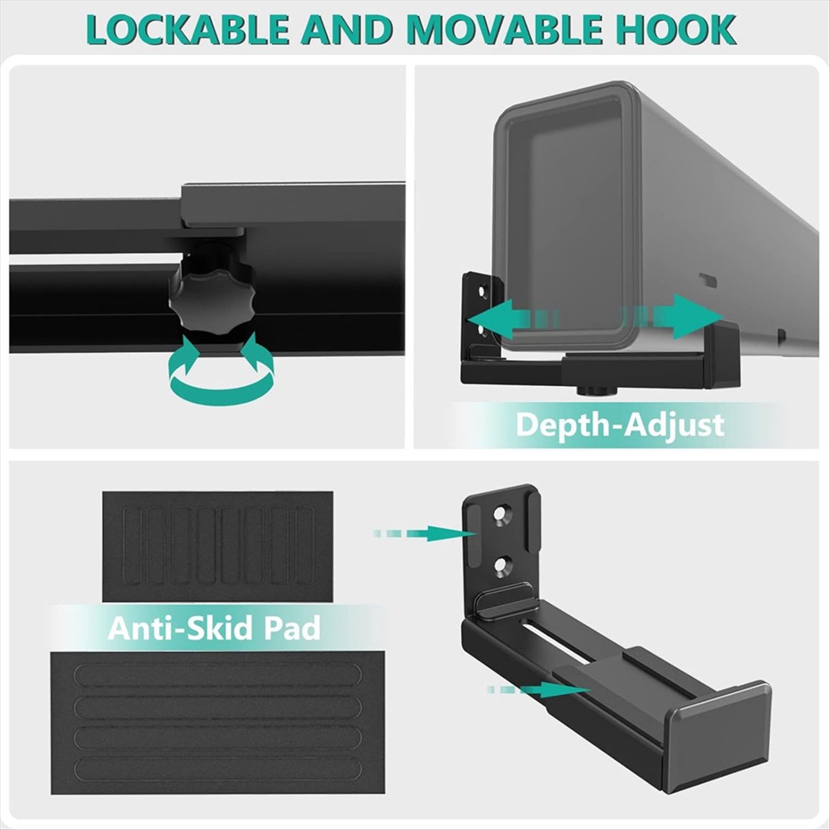 AT42 2PCS Universal Soundbar W - Soundbar Wall Mount Bracket Universal ulasan dan harga
