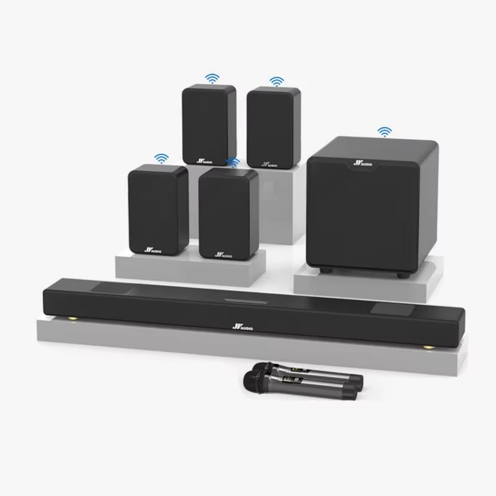 Subwoofer and 2 Pairs of Surro - Home Theater System 7.1 Surround Sound ulasan dan harga