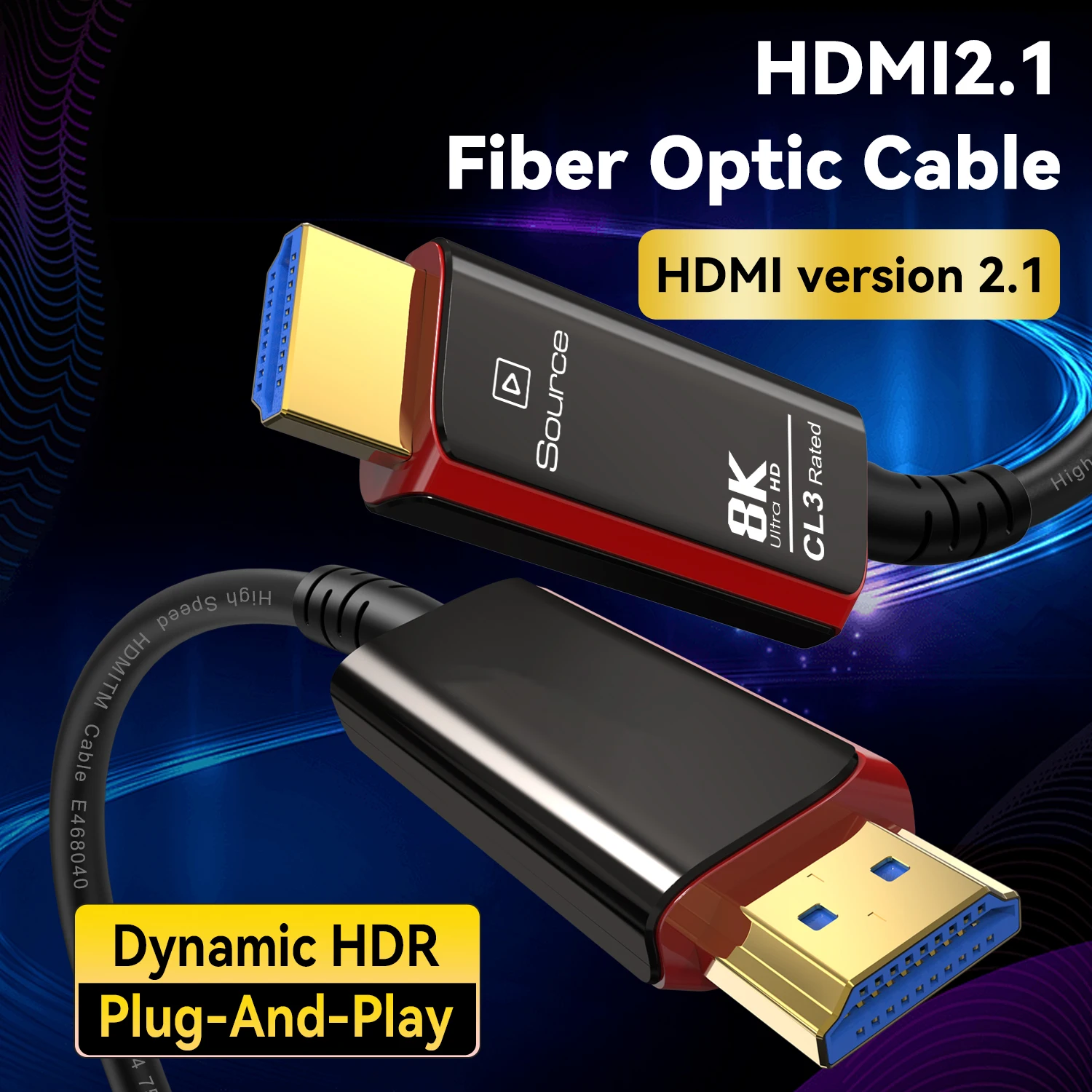 8K@60Hz 4K@120Hz HDMI 2.1 Fibe - Hdmi 2.1 Cable 8K 60Hz 48Gbps Earc ulasan dan harga