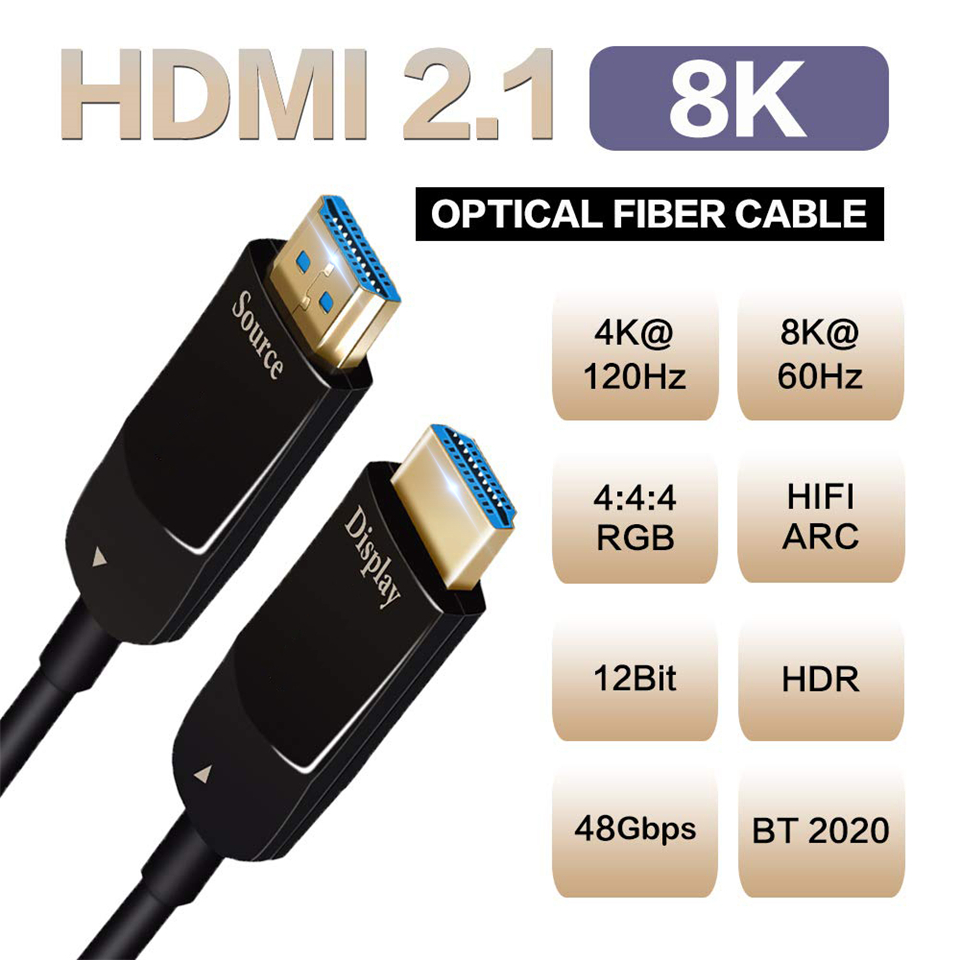 Navceker Optical Fiber 8K 60Hz - Hdmi 2.1 Cable 8K 60Hz 48Gbps Earc ulasan dan harga