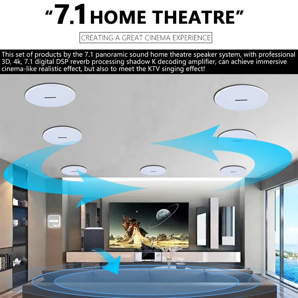 7.1 Home Theater Ceiling Speak - Home Theater System 7.1 Surround Sound ulasan dan harga