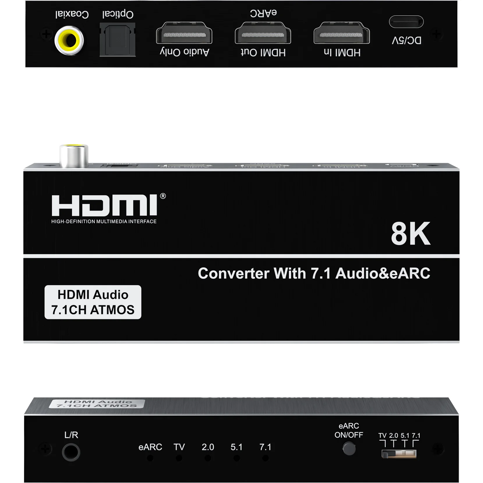 8K HDMI Audio Extractor 4K@120 - Dolby Atmos Soundbar Hdmi Earc ulasan dan harga