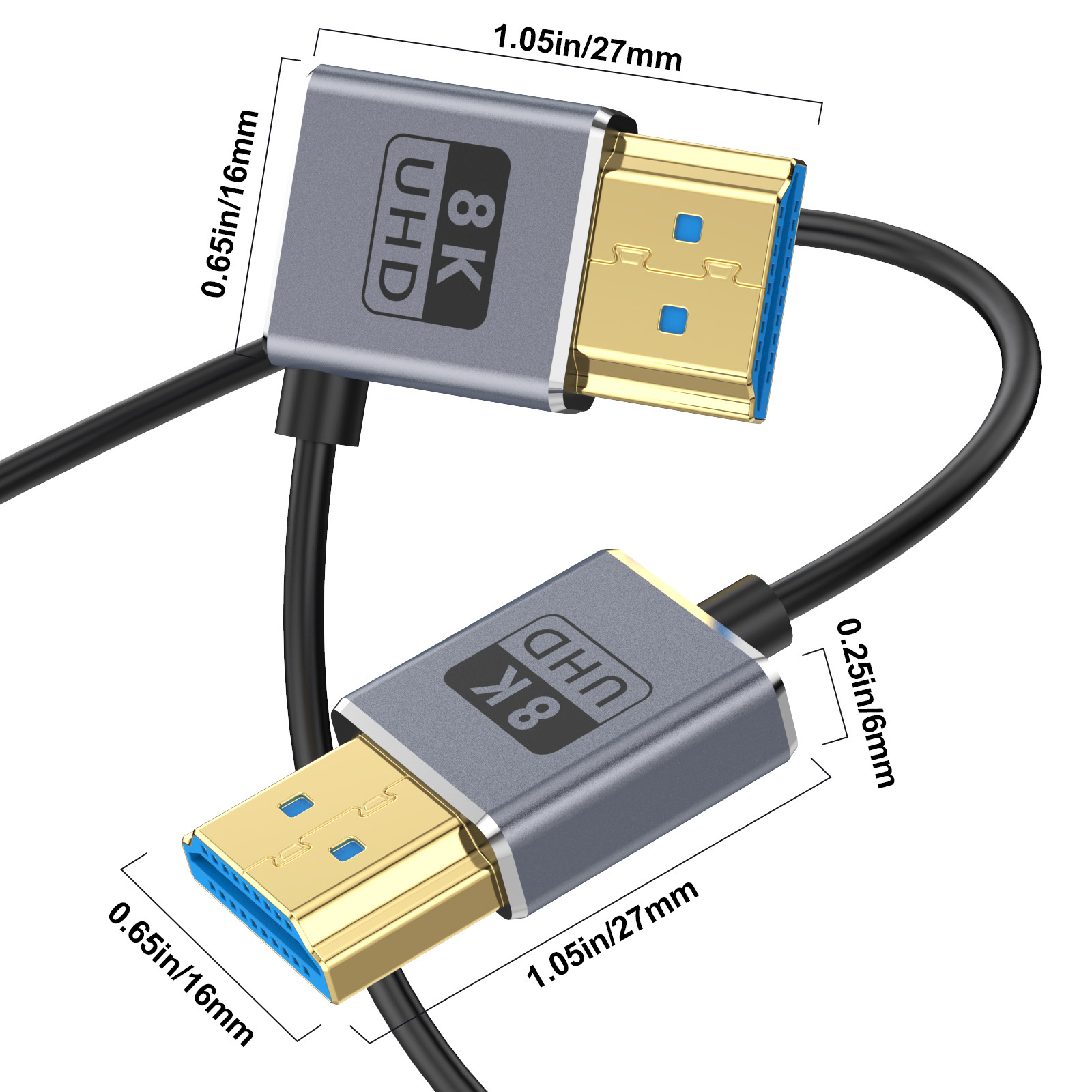 Coaxial HDMI 8K HDMI 2.1 Cable - Hdmi 2.1 Cable 8K 60Hz 48Gbps Earc ulasan dan harga