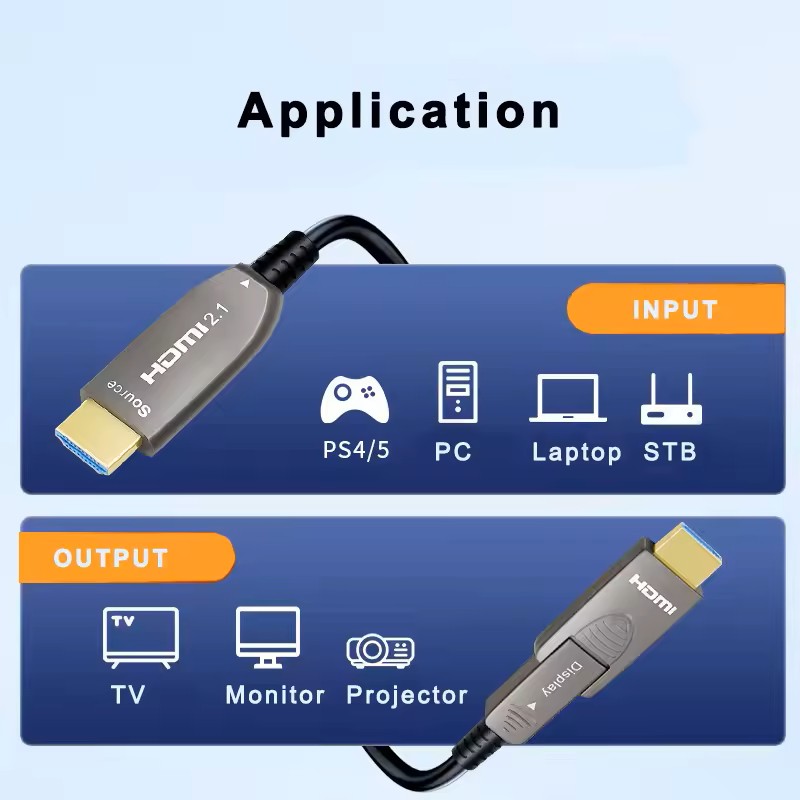 8K Detachable Optical Fiber HD - Hdmi 2.1 Cable 8K 60Hz 48Gbps Earc ulasan dan harga