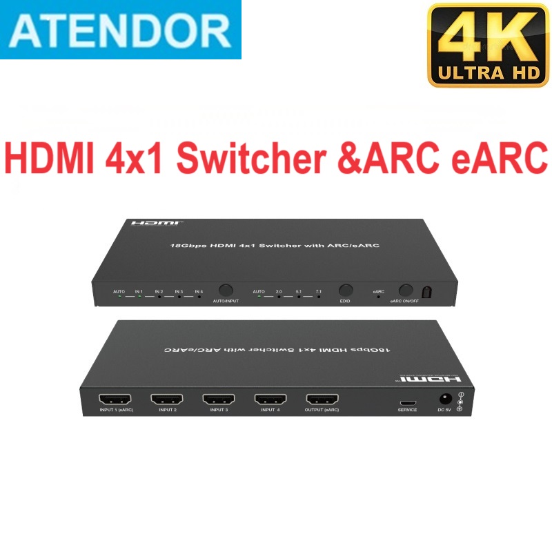 HDMI-compatible 2.0 Switch4x1  - Dolby Atmos Soundbar Hdmi Earc ulasan dan harga