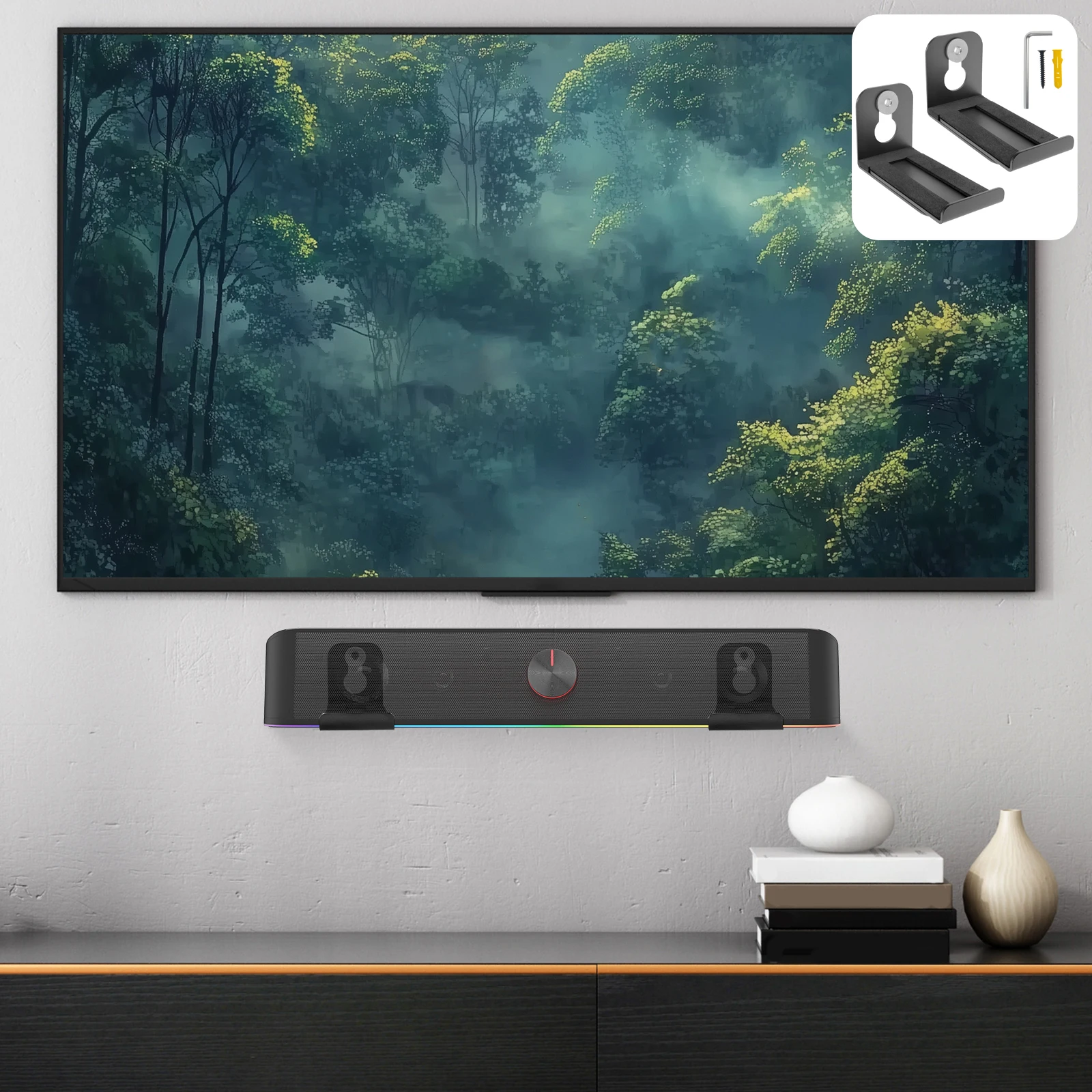 Sound Bar Mount Wall Bracket E - Soundbar Wall Mount Bracket Universal ulasan dan harga