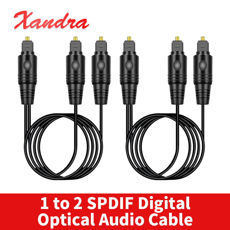 1 to 2 SPDIF Digital Optical A - Optical Audio Cable Toslink Gold Plated ulasan dan harga