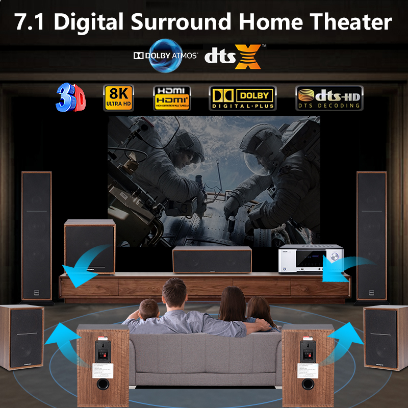7.1 Tower Home Theater System  - Home Theater System 7.1 Surround Sound ulasan dan harga