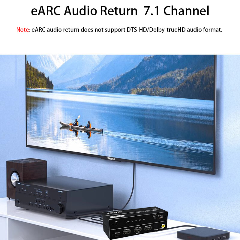 8K 60Hz HDMI EARC Return Audio - Dolby Atmos Soundbar Hdmi Earc ulasan dan harga