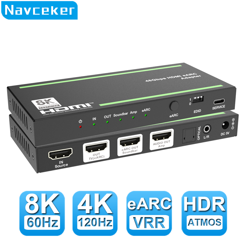 Navceke 4K 120Hz HDMI 2.1 EARC - Dolby Atmos Soundbar Hdmi Earc ulasan dan harga
