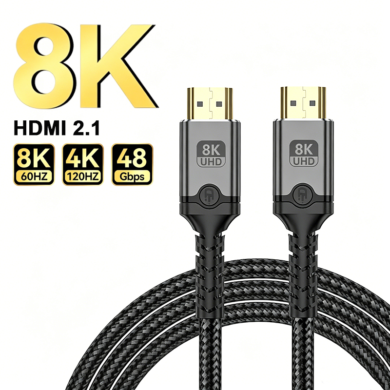 8K HDMI 2.1 Cable Male To Male - Hdmi 2.1 Cable 8K 60Hz 48Gbps Earc ulasan dan harga