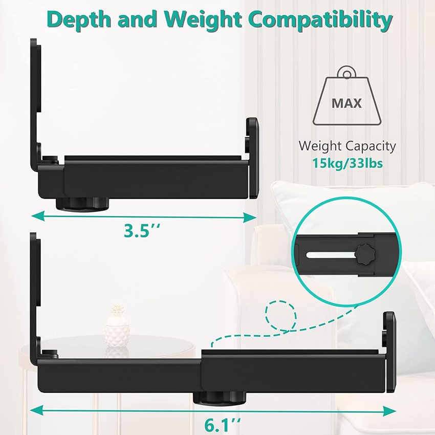 1pair Universal Adjustable Sou - Soundbar Wall Mount Bracket Universal ulasan dan harga