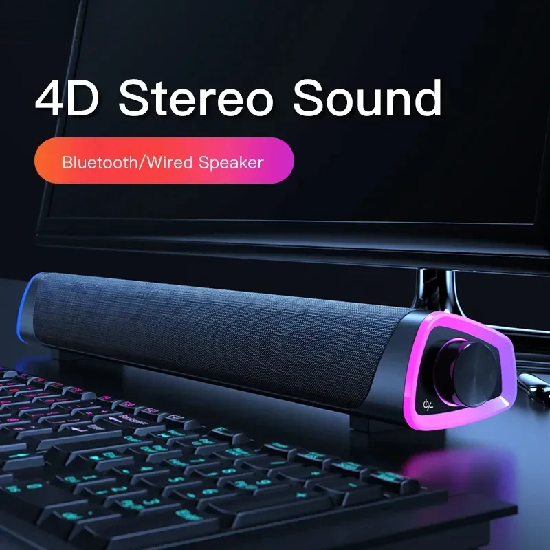 Stereo Computer Speaker Bar wi - Compact Soundbar For Pc Monitor ulasan dan harga