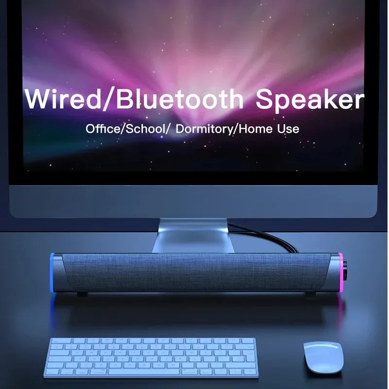 Stereo Computer Speaker Bar wi - Compact Soundbar For Pc Monitor ulasan dan harga