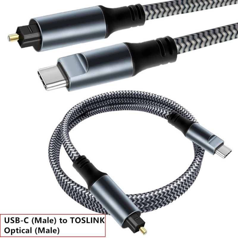 Braided USB C To Optical Audio - Optical Audio Cable Toslink Gold Plated ulasan dan harga