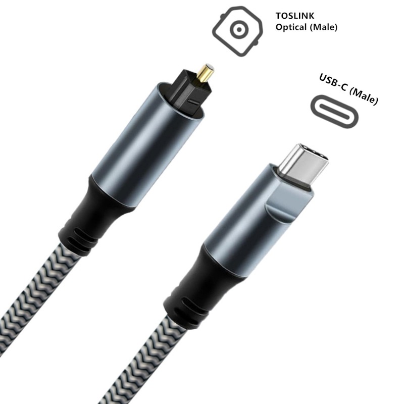 Braided USB C To Optical Audio - Optical Audio Cable Toslink Gold Plated ulasan dan harga