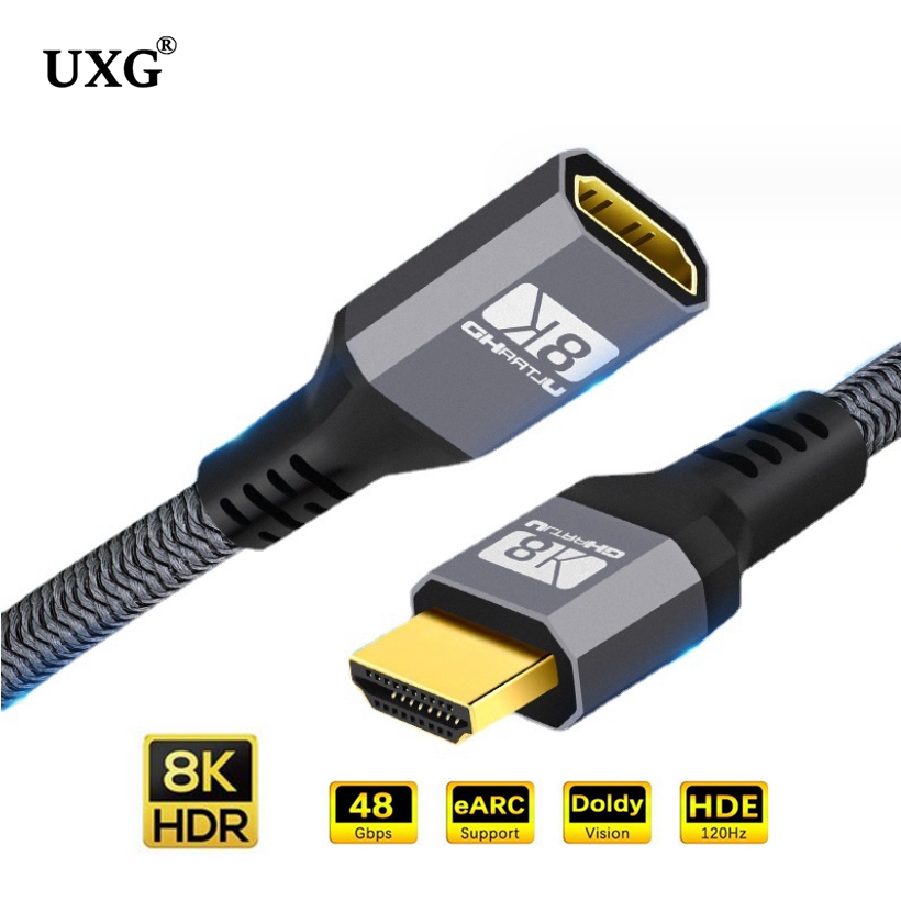 HDMI 2.1 Extension Cable 8K HD - Hdmi 2.1 Cable 8K 60Hz 48Gbps Earc ulasan dan harga